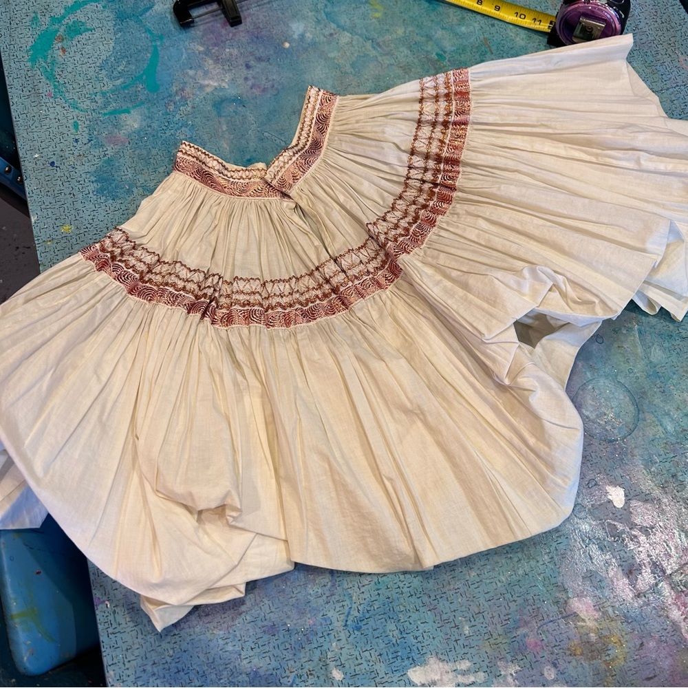 Vintage Metallic Rick Rack Circle Skirt